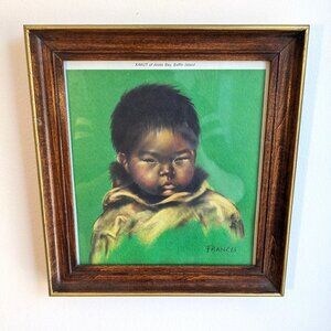 Vintage Inuit Print Dorothy Francis Print Child Infant Baby Kakut Arctic Bay